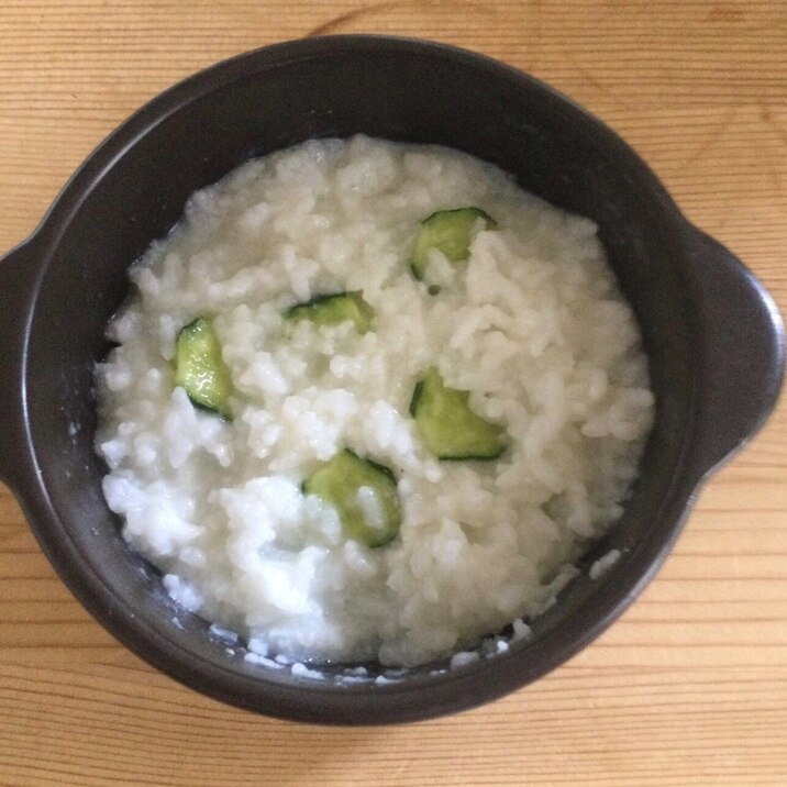 きゅうり豆乳入り☆温めご飯♪